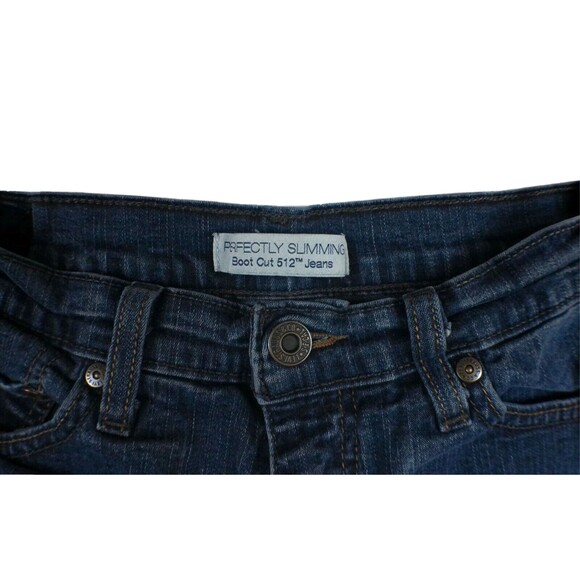 Levi 512 Womens Size 8 S/C Denim Blue Jeans Perfectly Slimming Bootcut - Picture 2 of 7